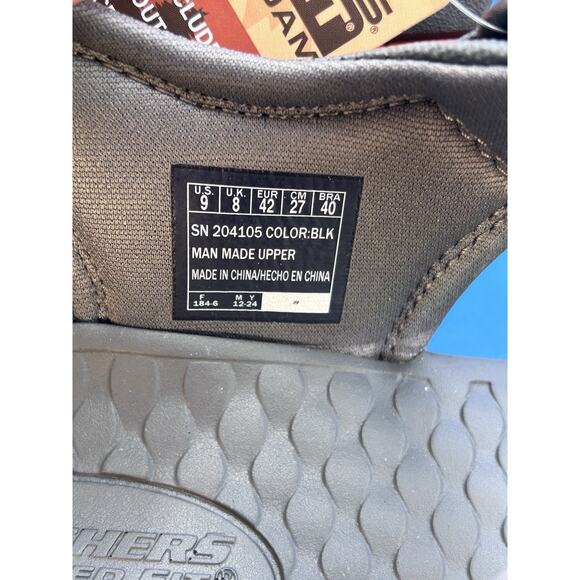 Skechers Relaxed Fit Tresmen Garo Black Men's Sandals - Size 9 NWB - Picture 6 of 7